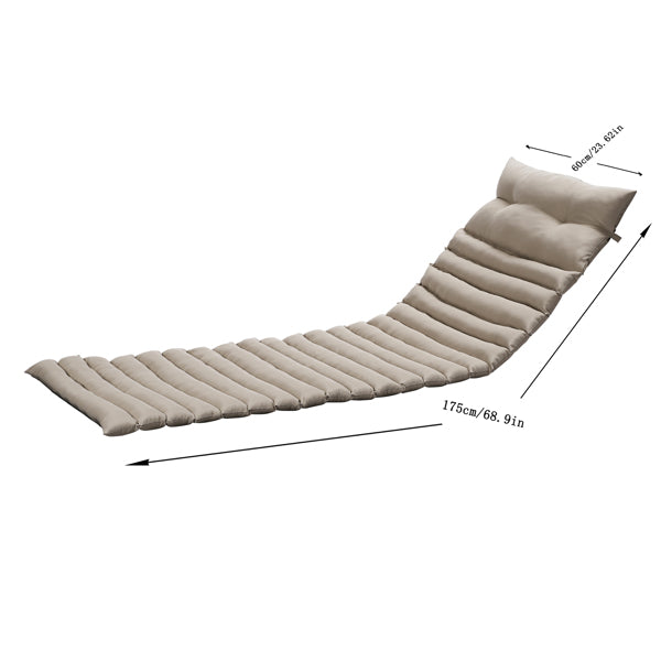 Khaki Outdoor Lounge Chair Cushion Replacement Patio Seat Cushion A531