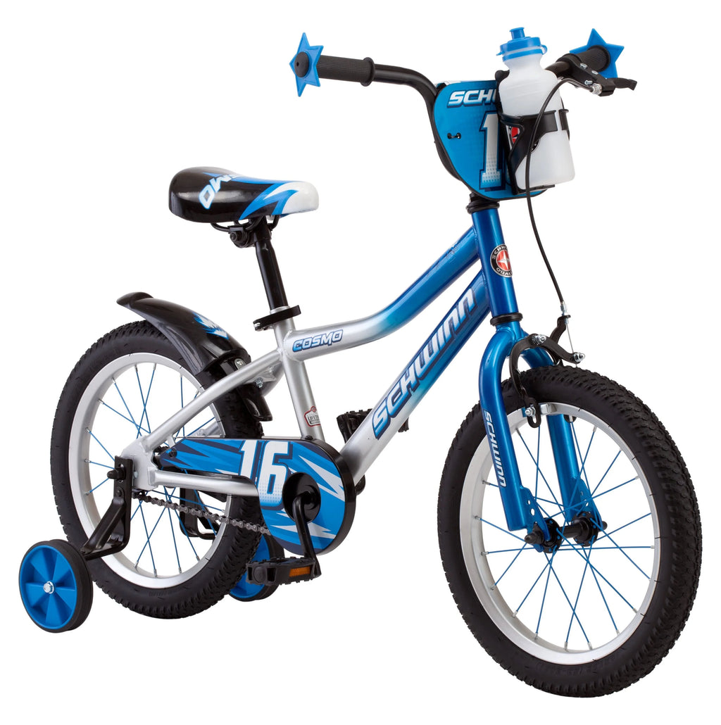 16 in. Wheels Single Speed Blue Grey Kids Bike V860