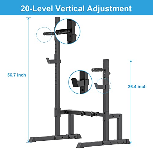 Adjustable Barbell Rack Squat Stand Bench Press Rack 550LBS Max Load Weight Lifting C238