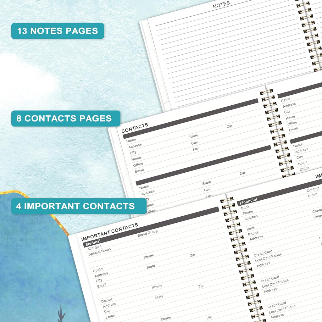 2-Year Monthly Planner 9" × 11" with Flexible Cover T385794