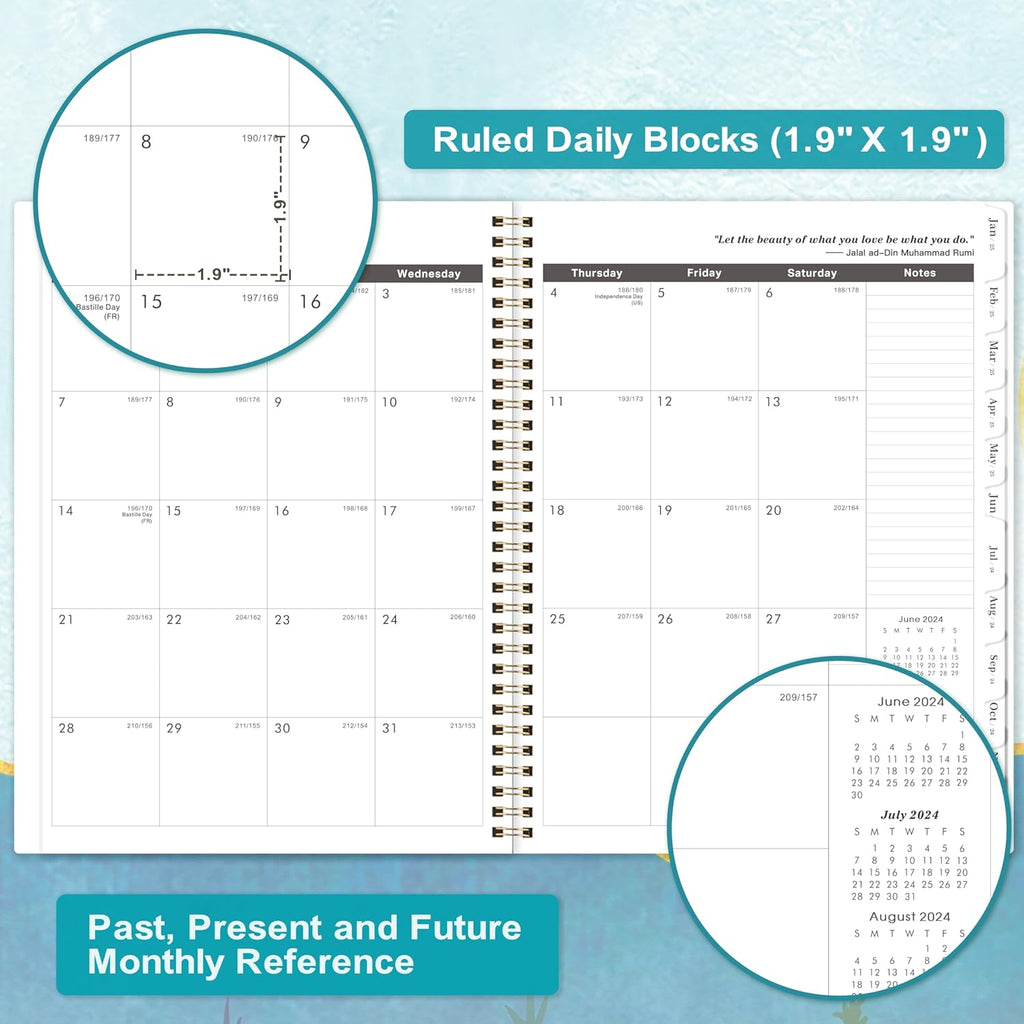 2-Year Monthly Planner 9" × 11" with Flexible Cover T385794