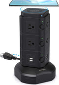 Gold 13A Surge Protector Tower with 10 AC Outlets and 4 USB Slots, Pack of 2 C47405