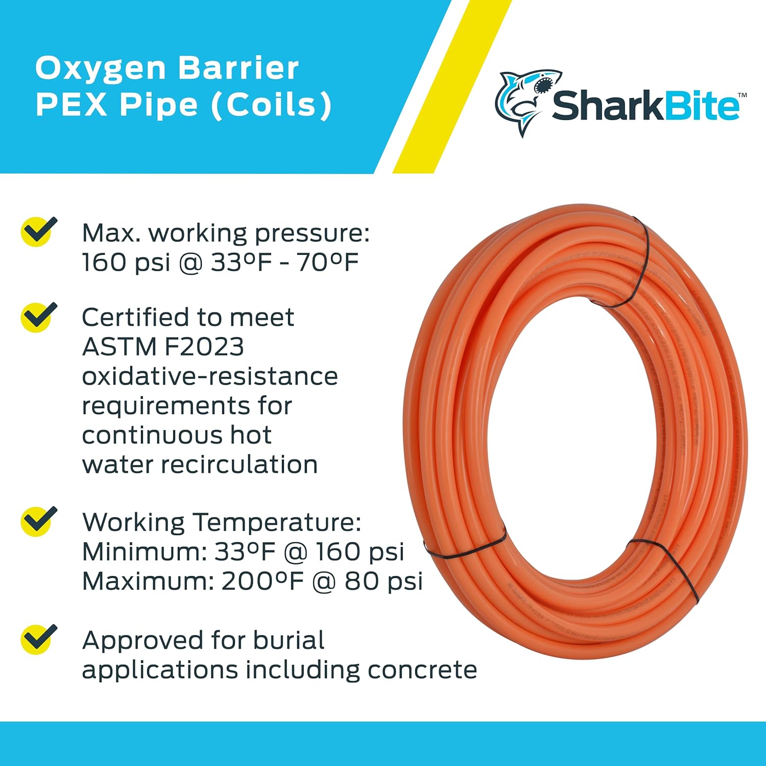 Orange PEX Pipe Oxygen Barrier Water Tubing K17095