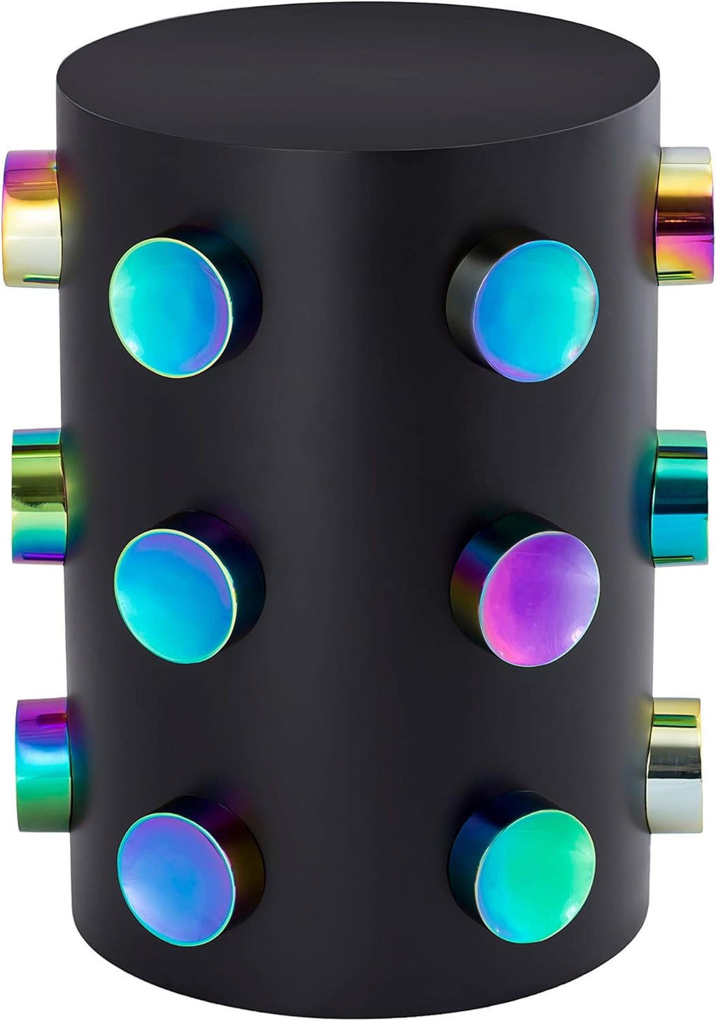 Black/Gold Cylindrical Side Table S79008