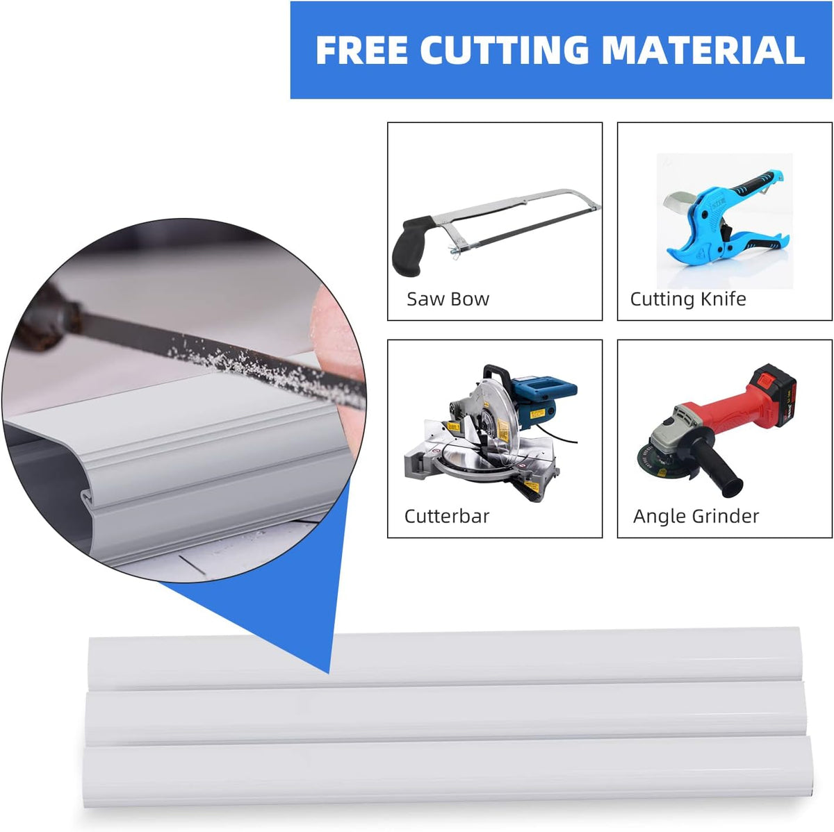 3" White PVC Line Set Cover Kit, 13.3 FT, Pack of 2 T667