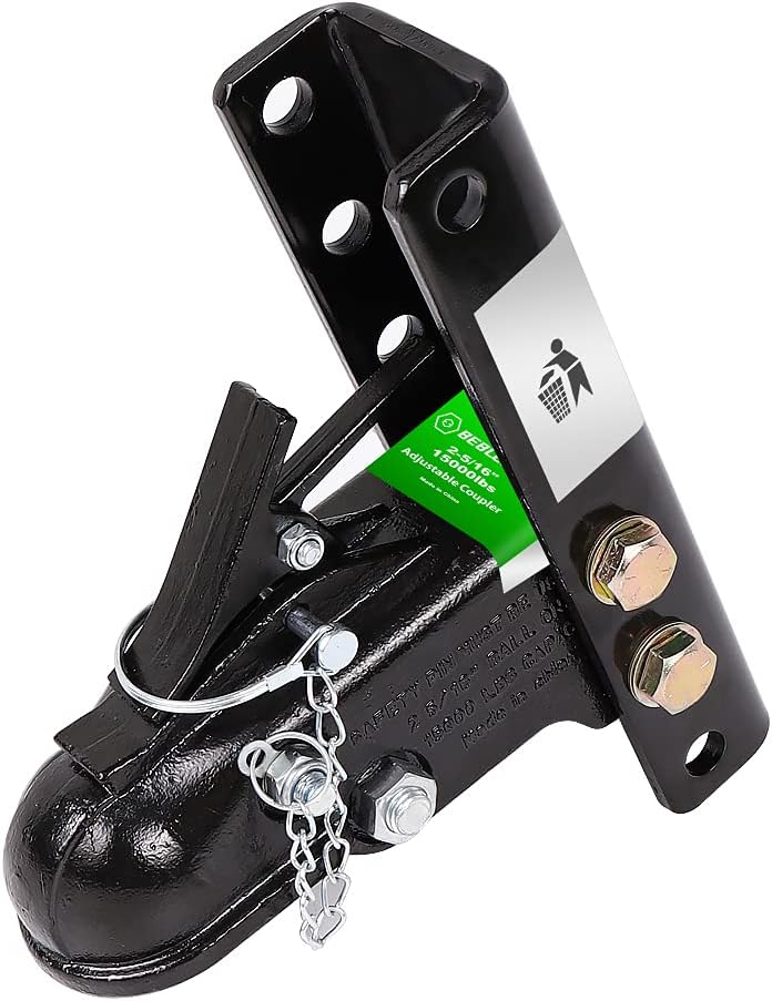 Adjustable Cast Trailer Coupler 15000lbs with Channel and Fasteners B112