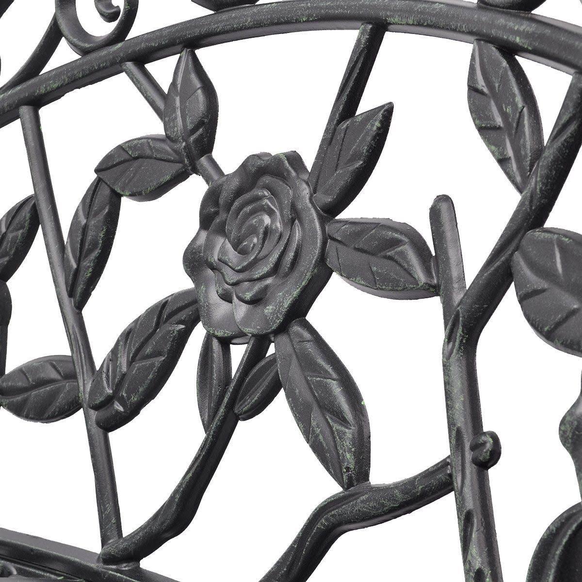 Green Cast Aluminum Outdoor Patio Bench V472