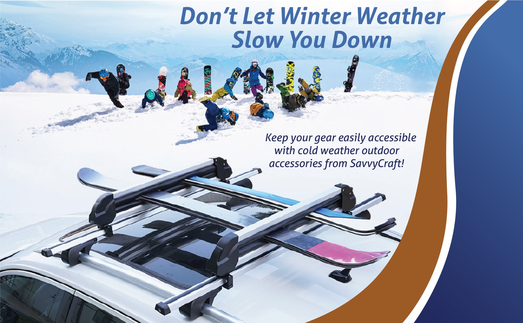 2PCS Universal Car Ski Snowboard Roof Racks Mount X90764