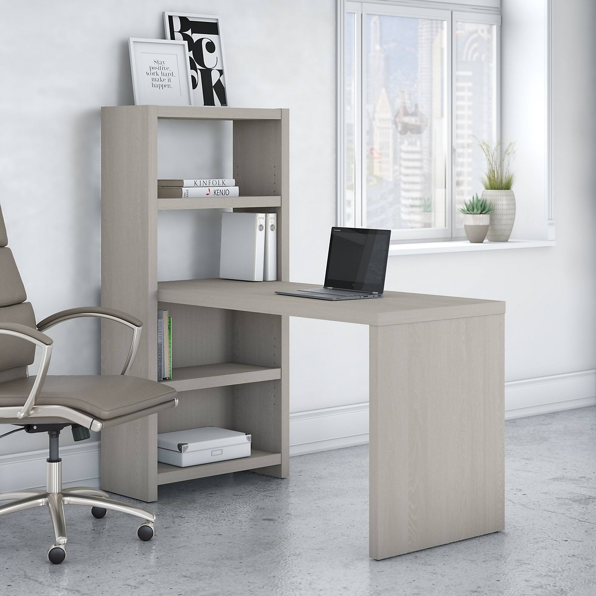 Pure White Bookcase Desk I381714