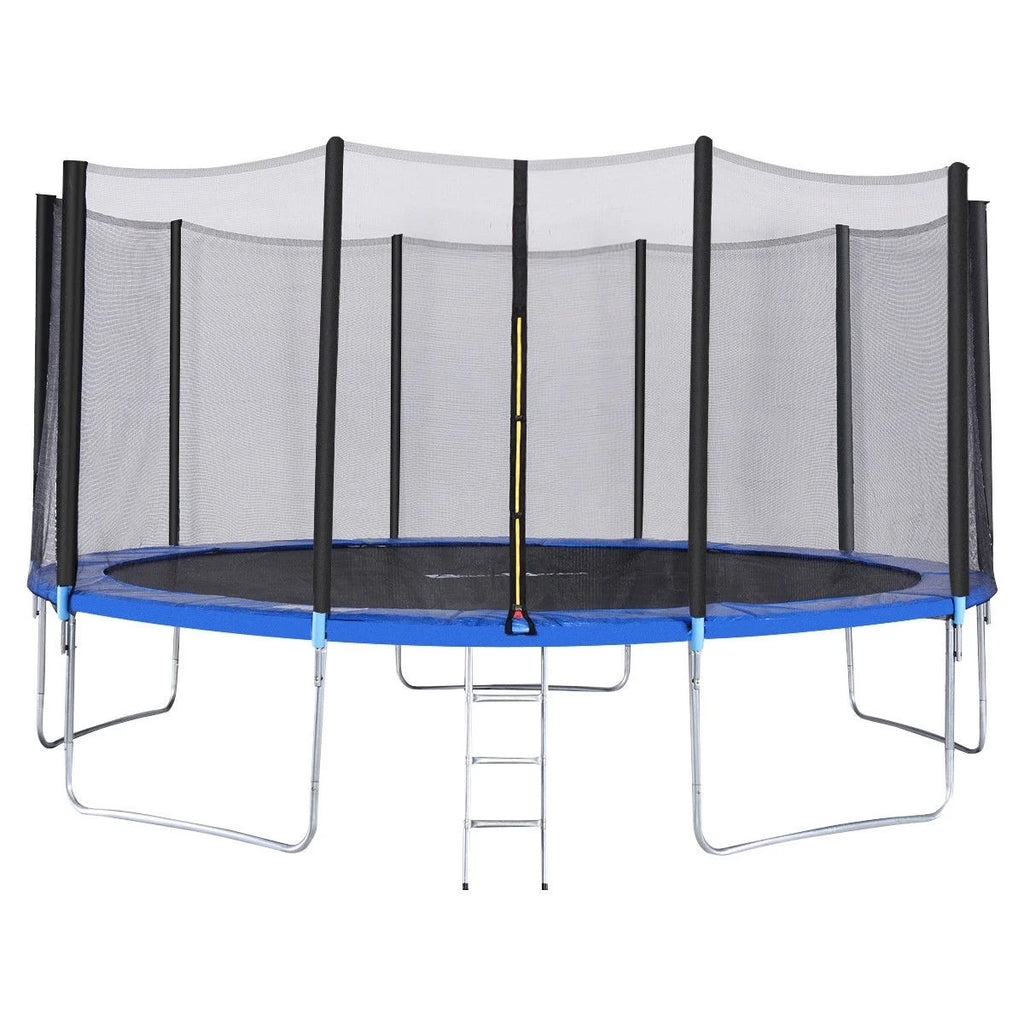 12 FT Trampoline with Enclosure Net, Ladder, Safety Pad, Jumping Mat, Springs I80339