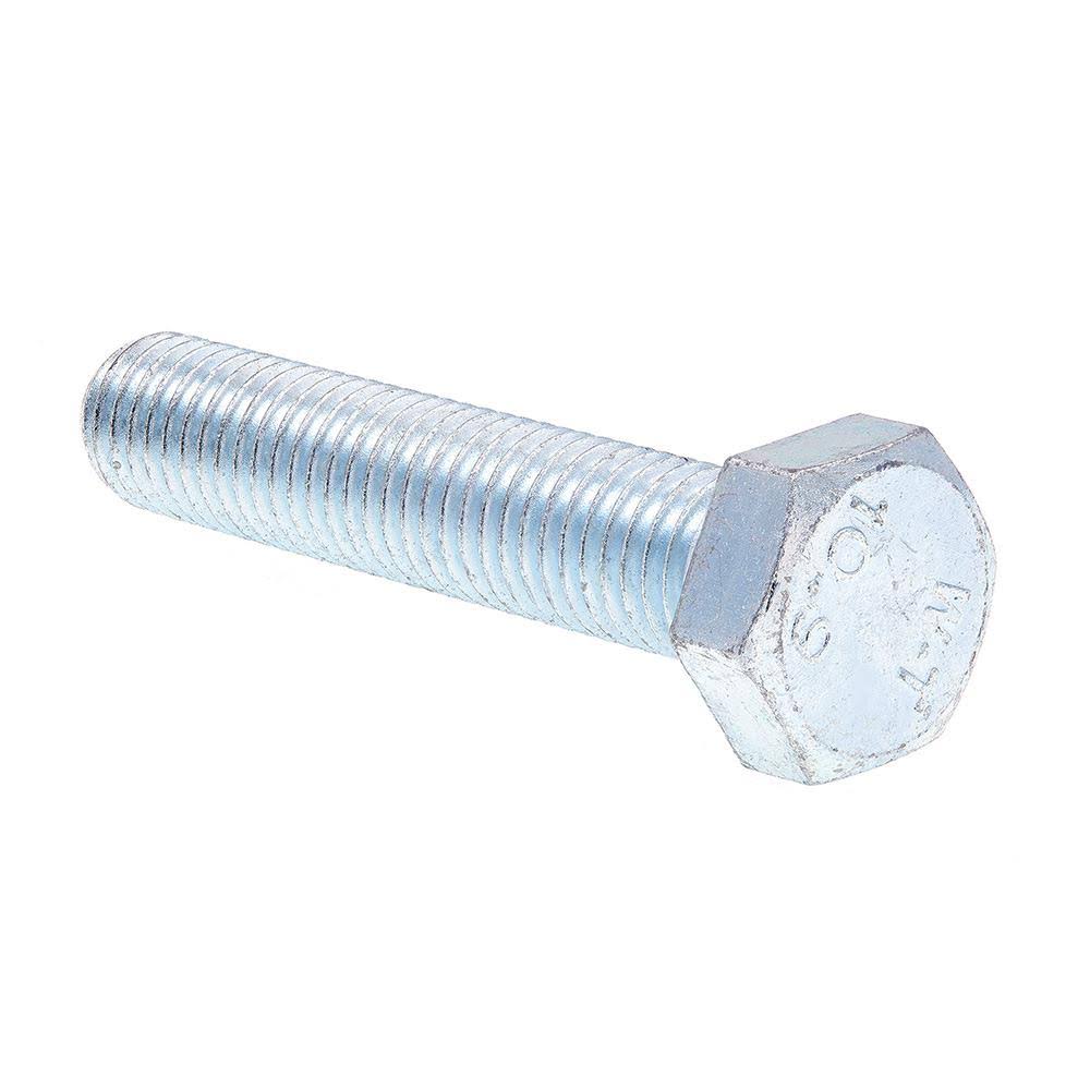 M12-1.75 x 60 mm Class 10.9 Zinc Plated Steel Hex Head Cap Screws (10-Pack) V7889