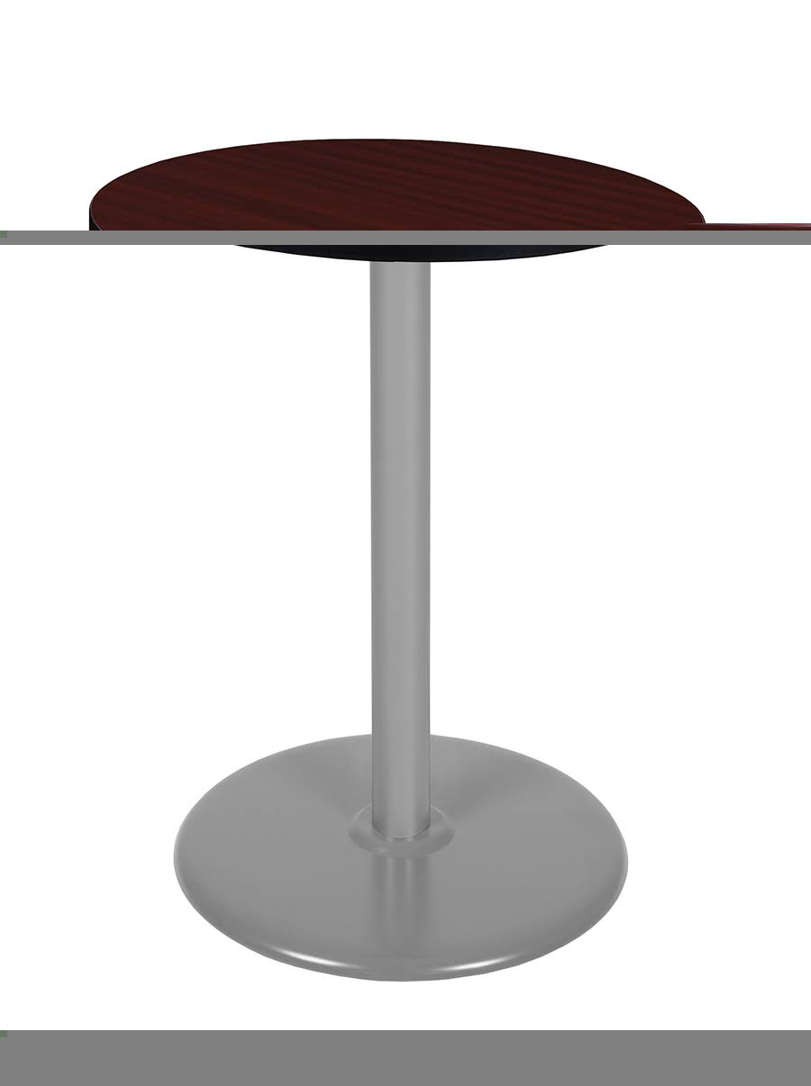 Mocha Walnut/Grey Round Platter Base Table A80943