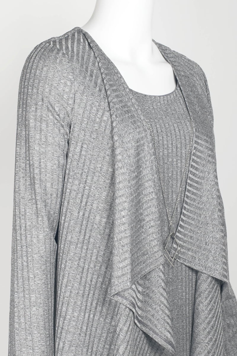 Grey Mock Jacket Dress T666