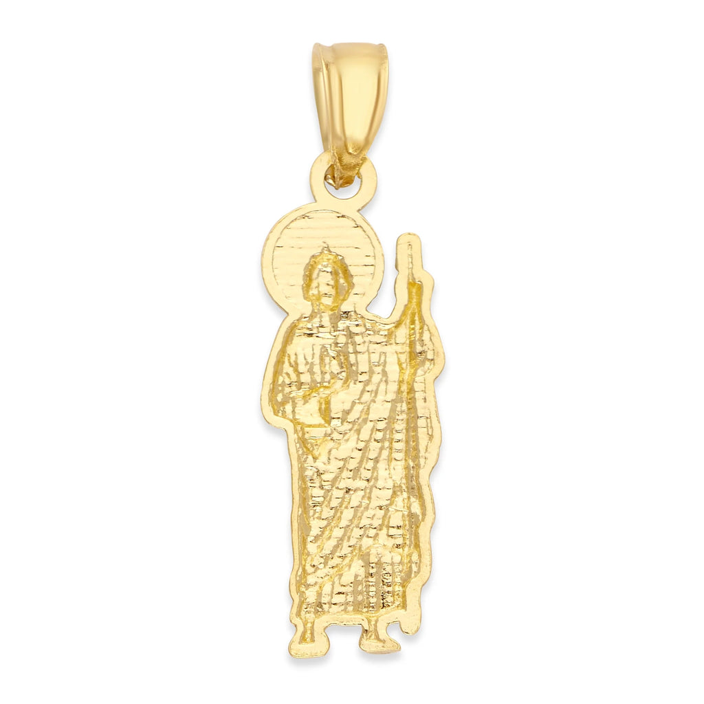 14k Two Tone Gold Saint Jude Pendant H787