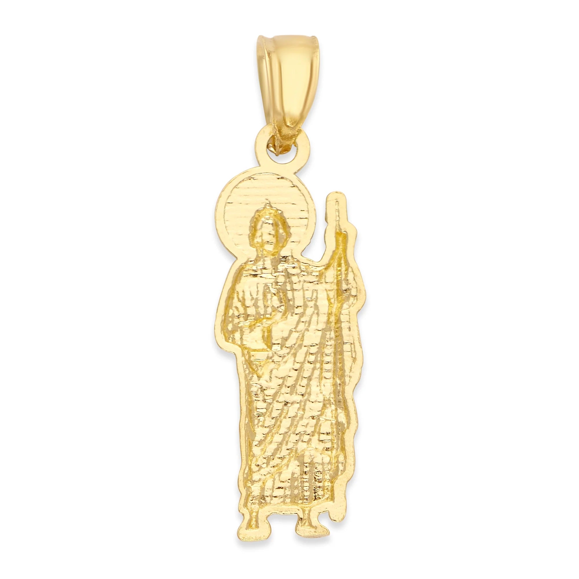 14k Two Tone Gold Saint Jude Pendant H787