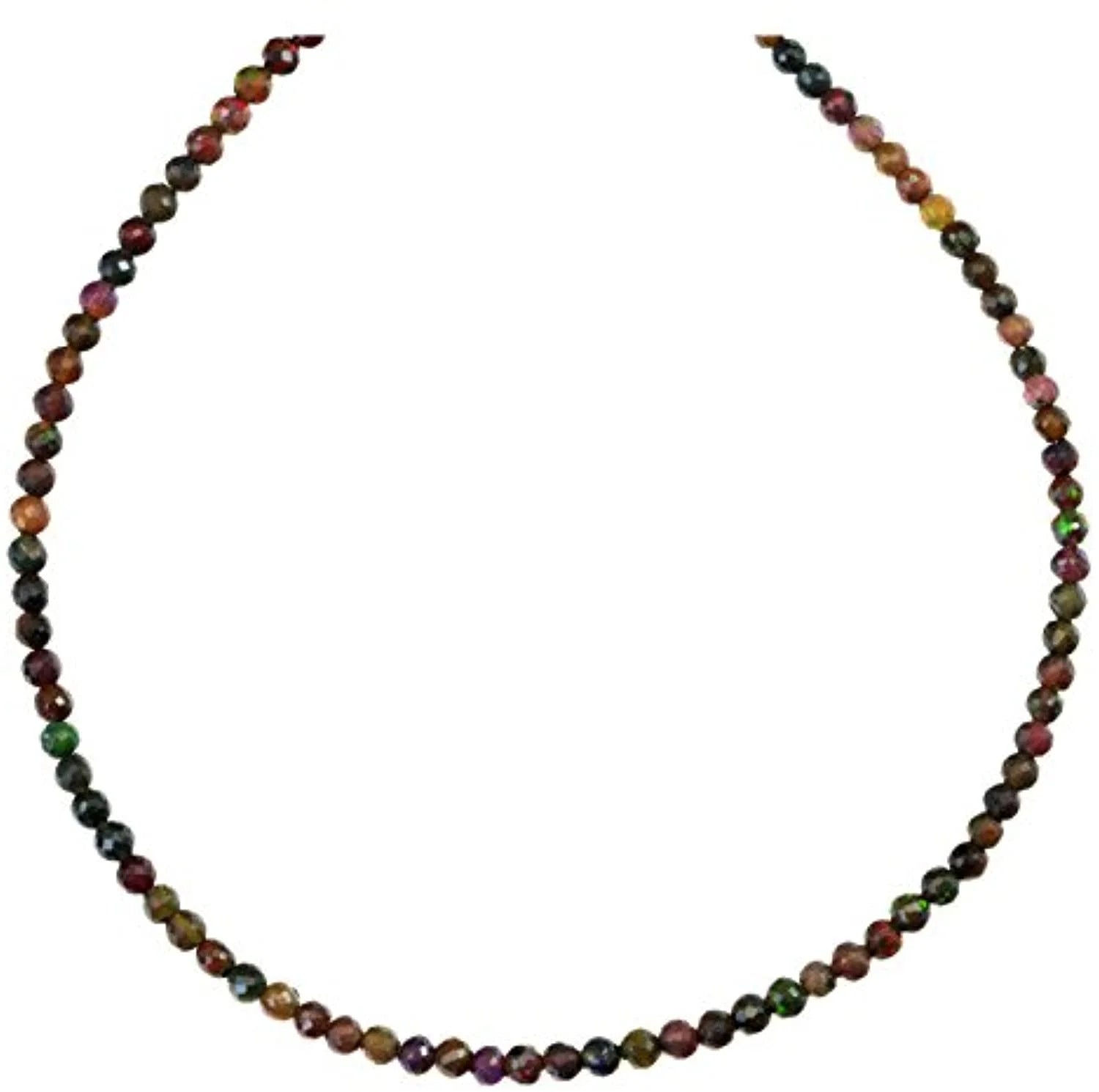 18" 14k Gold Filled Black Fire Opal Necklace Z202