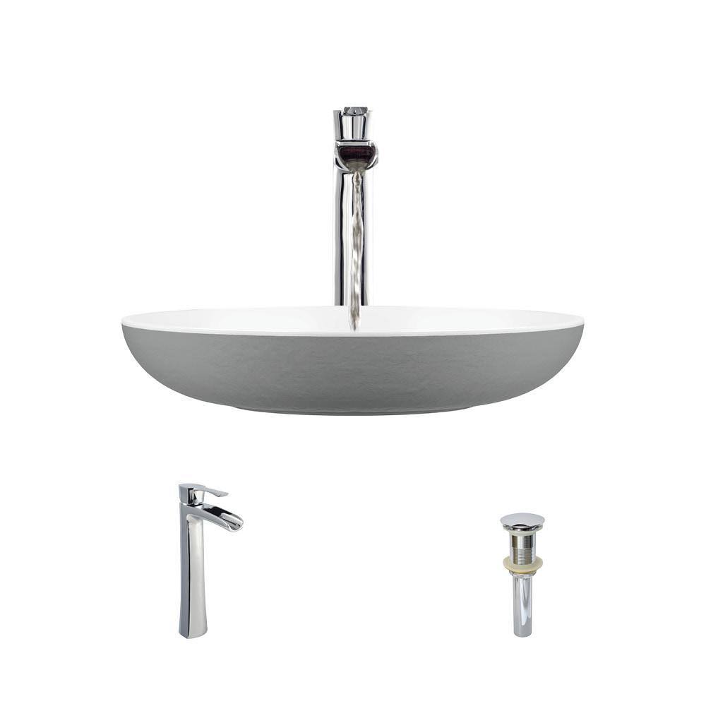 Stone Composite Oval Vessel Sink Z2068