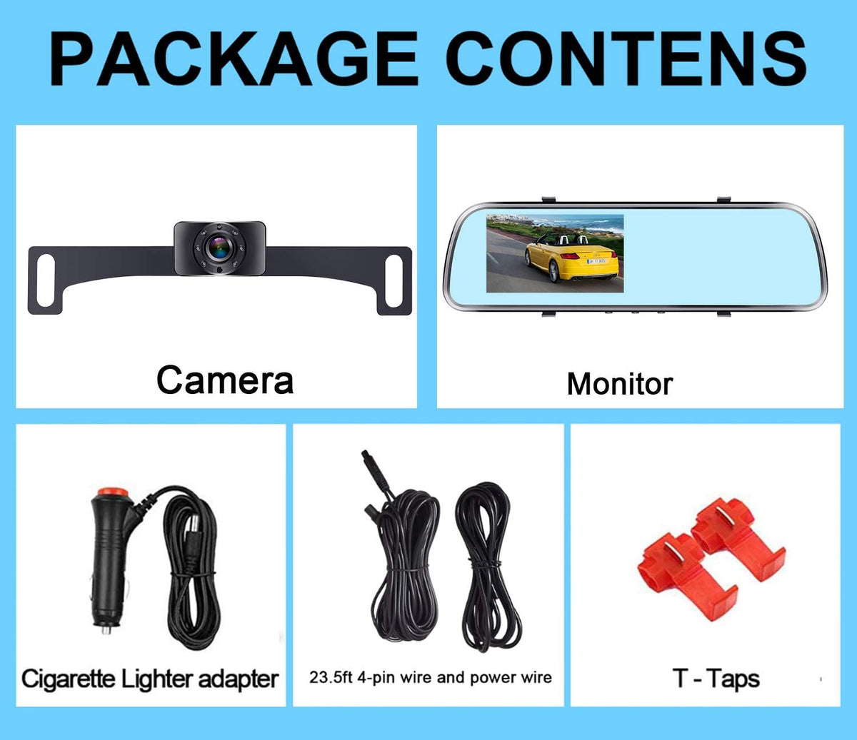 4.3'' HD 1080P License Plate Rear View Camera W675628