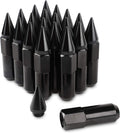 20PCS 60MM Steel Extended Tuner Lug Nuts M12X1.5 Black G809827