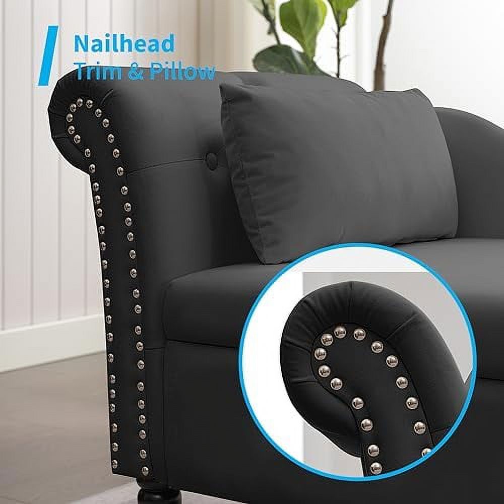 Velvet Chaise Lounge Chair with Cushion T113
