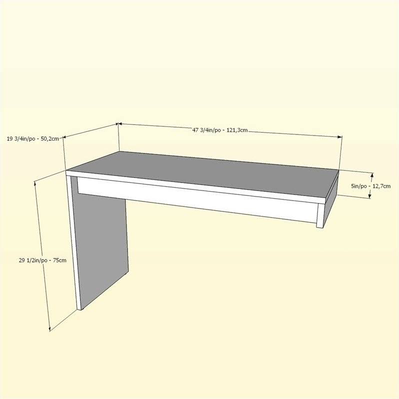 White and Walnut 3 Drawer Computer Desk L2260