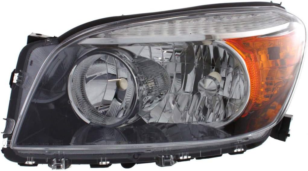 For Toyota RAV4 Headlight 2006 2007 2008 Driver and Passenger Side Pair Clear Lens Black Interior Sport Model E5014