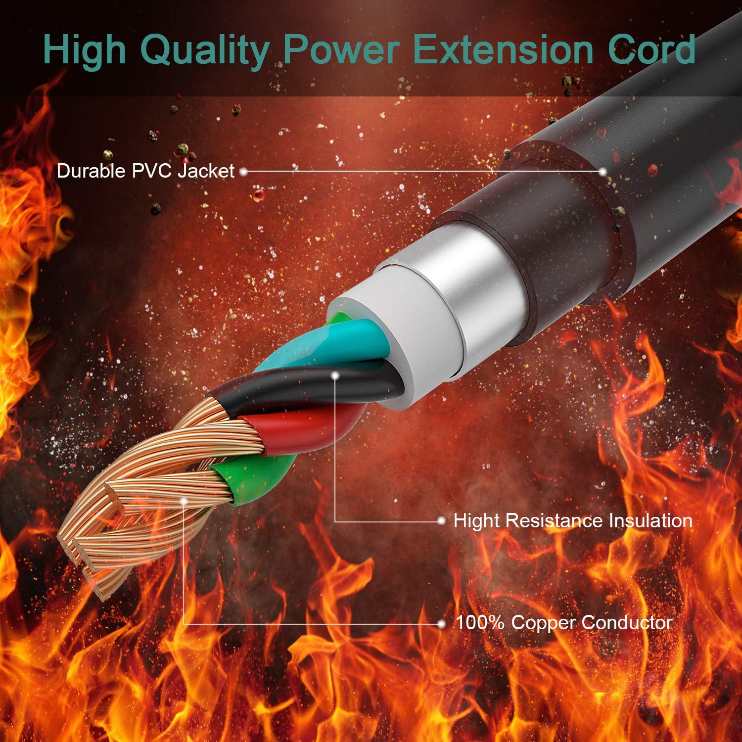 Dryer Extension Cord 4 Prong, 30 Amp, 10 Feet, Pack of 2 H101913