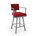 Red Swivel Counter Stool with Arms 26 in. G5151