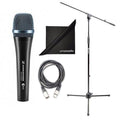 Supercardioid Handheld Mic with Mic Stand, Cable, Polishing Cloth N9414