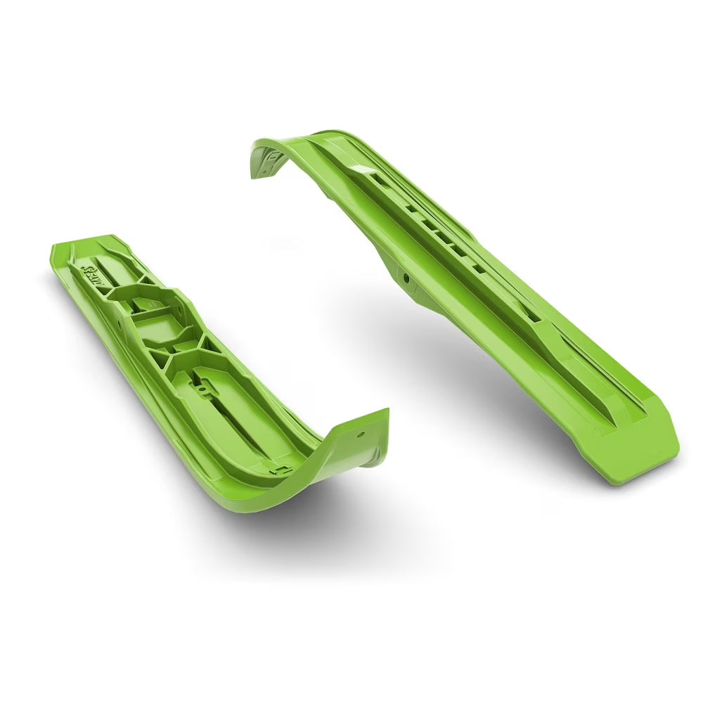 Pair of Lime Green Snowmobile Skis N41514
