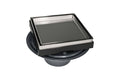 Polished Stainless Tile Insert Complete Kit with Cast Iron Drain Body A284894