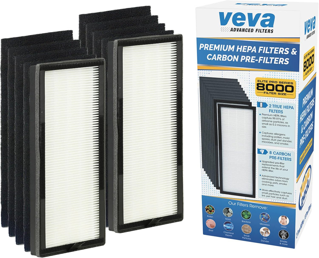 Black HEPA Air Purifier with 4 Carbon Pre Filters A41489