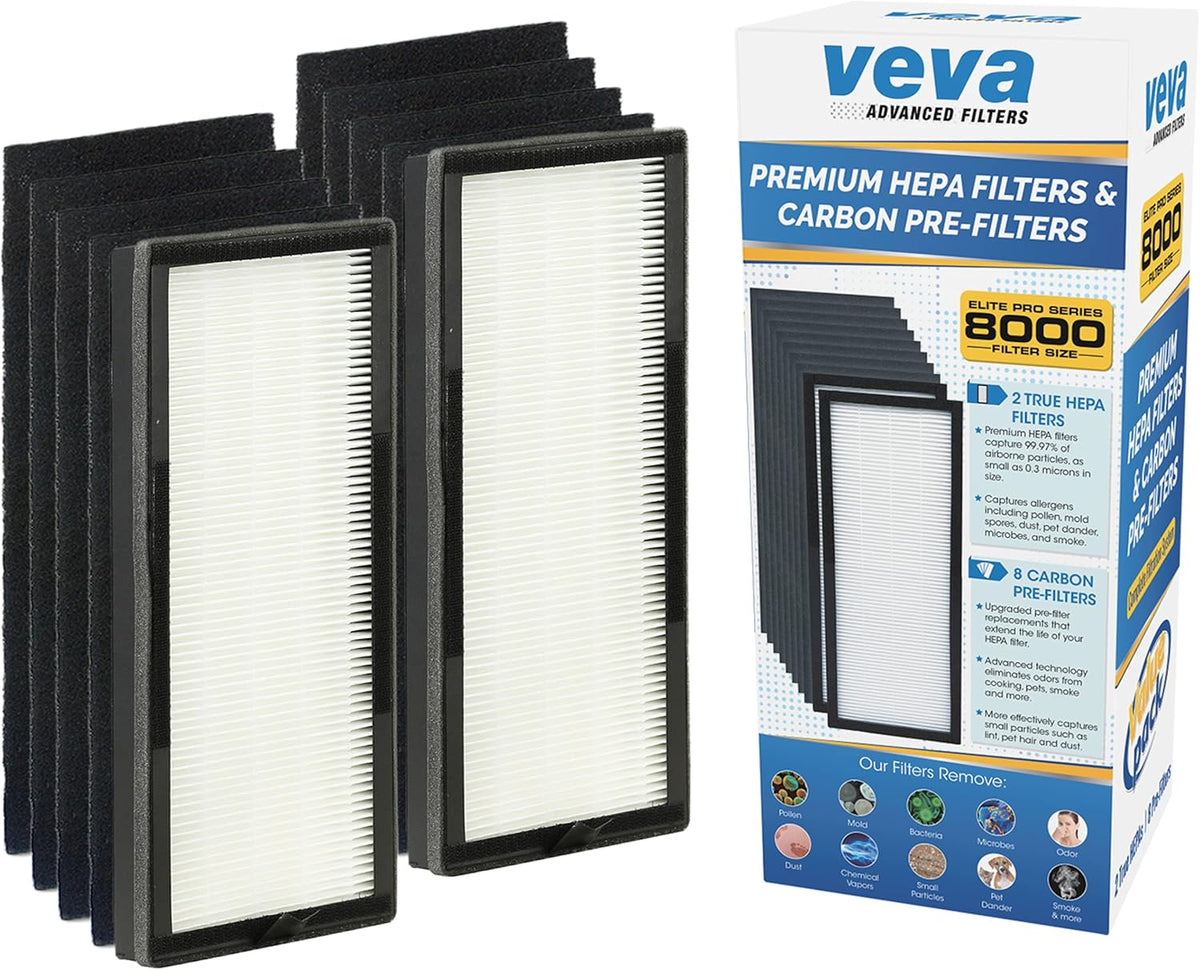 Black HEPA Air Purifier with 4 Carbon Pre Filters A41489