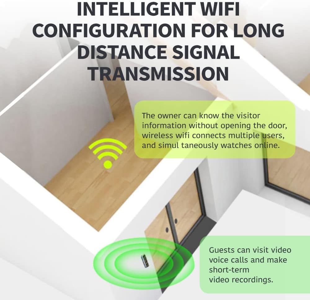 2 Pc Smart WiFi Video Doorbell Security Camera with Night Vision S703772
