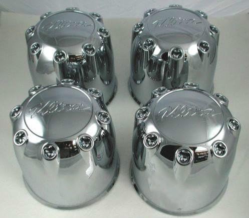 4 Pieces Ultra Chrome Wheel Center Caps With Screws Kit Q37017