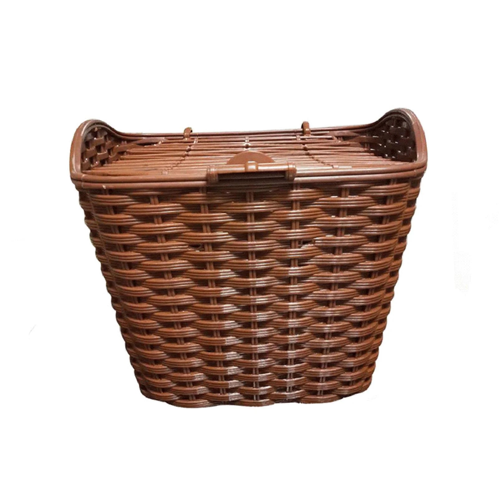Woven Bike Basket with Lid Y8022