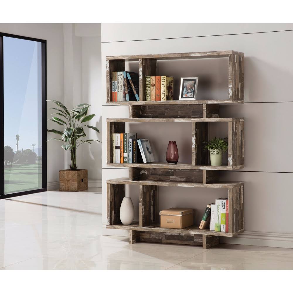 Brown Wooden Open Bookcase E665248