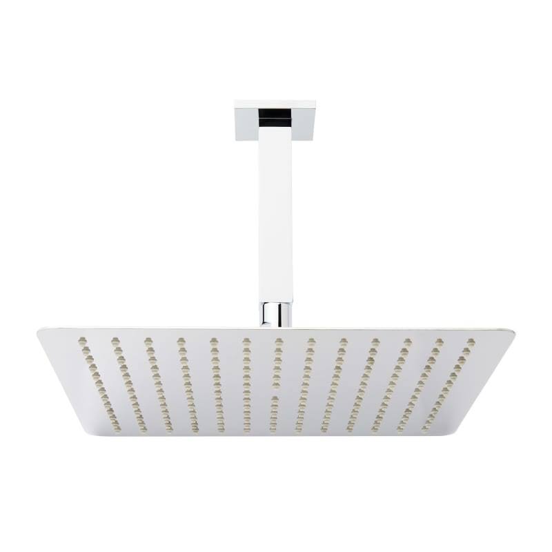 2.5 GPM 12x22 Modern Square Rain Shower Head with Ceiling Mounted Shower Arm J7581