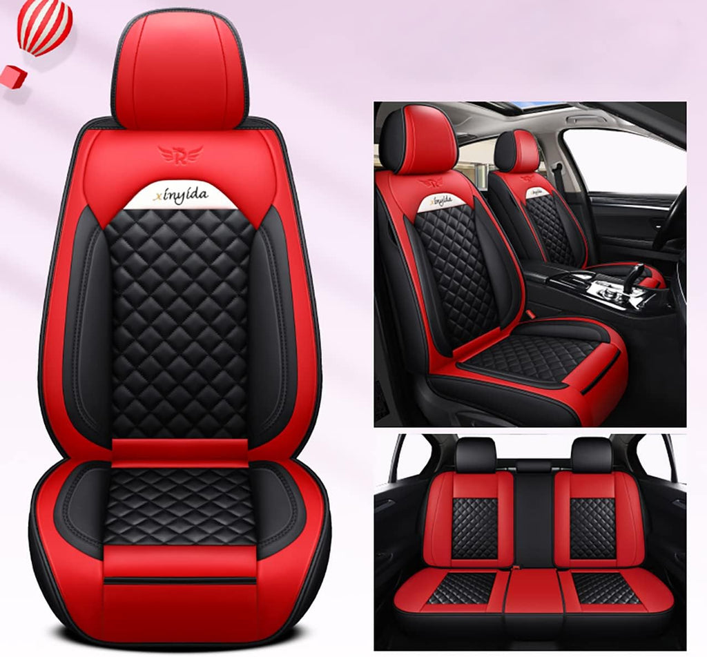 5pcs Faux Leather Car Seat Covers Full Set O9616