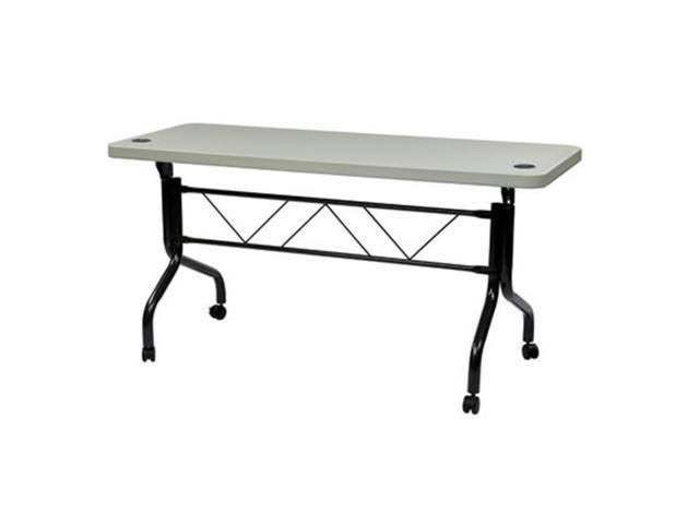 Resin Multi Purpose Flip Table with Locking Casters D245667