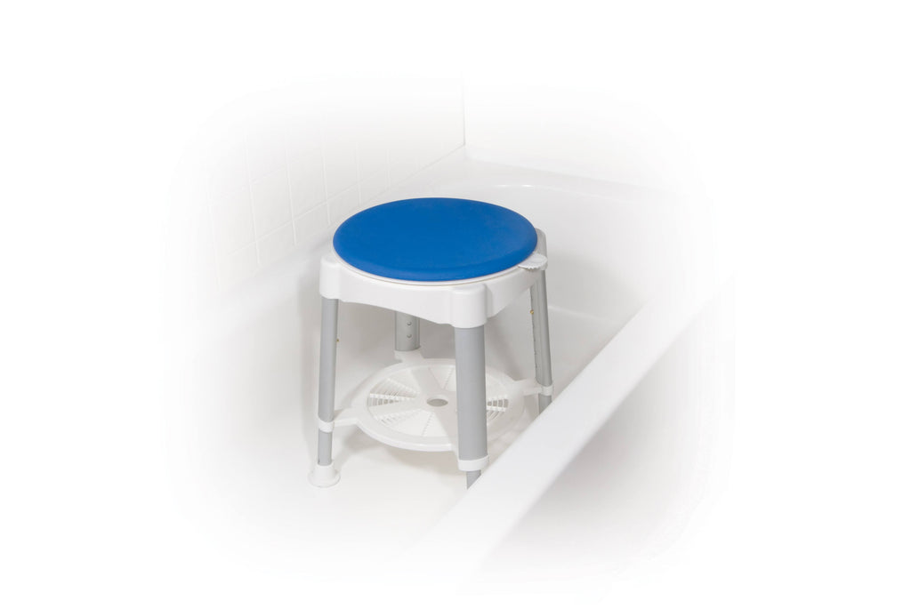 Blue Padded Rotating Bath Stool X20843