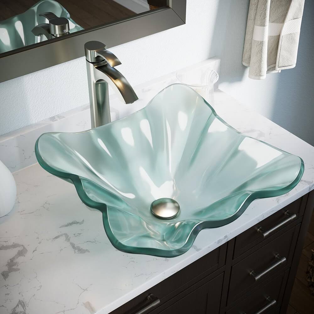 Brushed Nickel Vessel Faucet Ensemble M18922