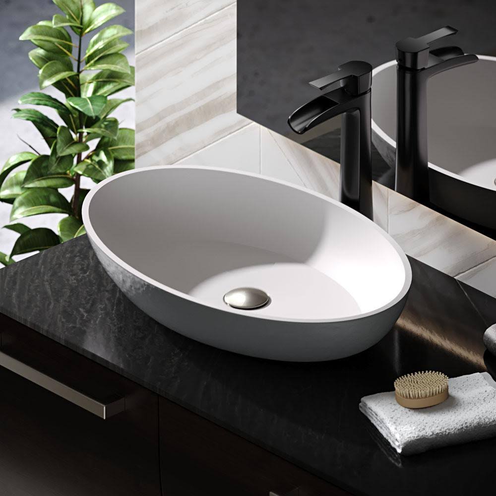 Stone Composite Oval Vessel Sink Z2068
