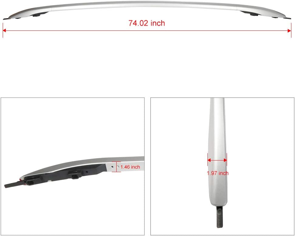 Silver Roof Side Rails Cargo Carrier H147435
