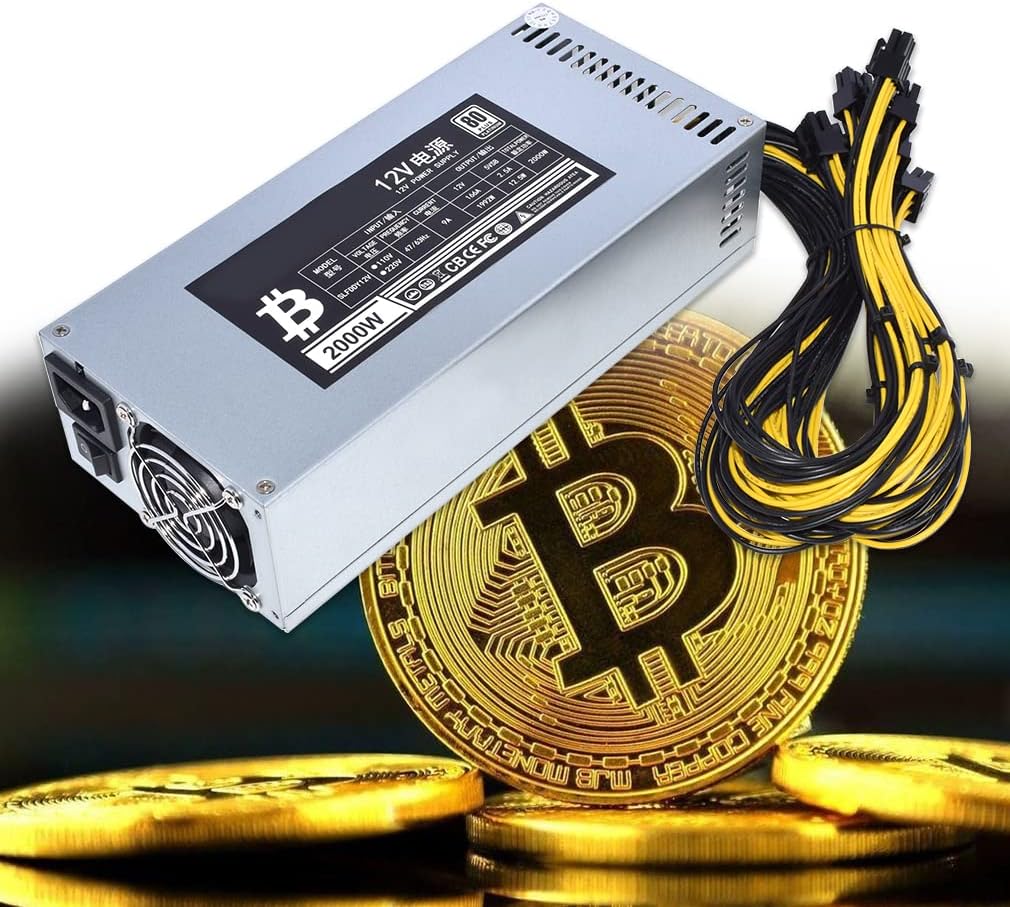 2000W 110-220V PSU 10x6 Pin Mining Power Supply H46614