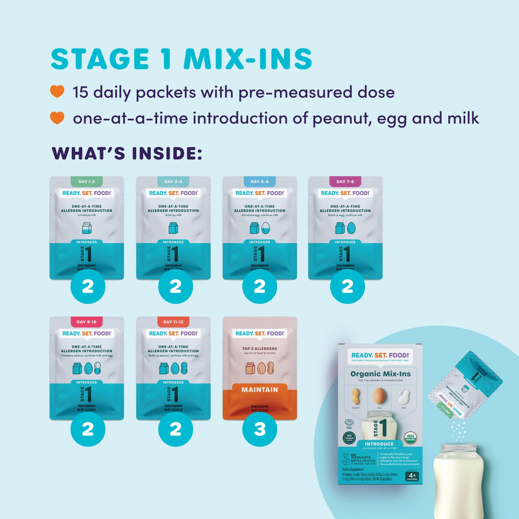 Organic Early Allergen Introduction Mix-Ins, Stage 1 15 Day, Unflavored H749661