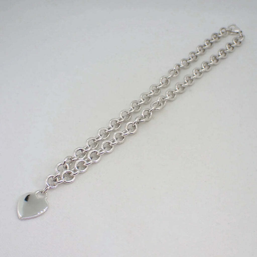 925 Heart Tag Pendant O246