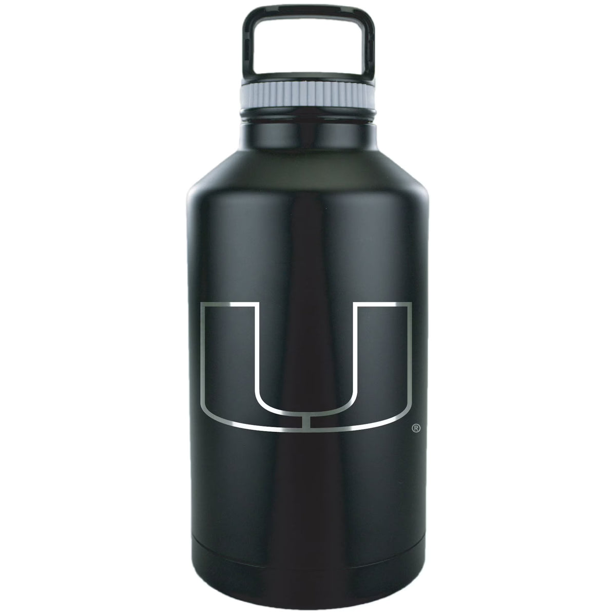 Black Miami Hurricanes 64oz. Stainless Matte Growler L859287