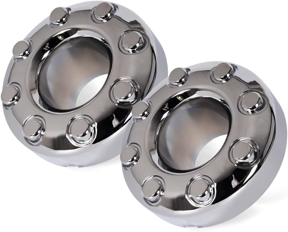 Chrome Open Dually Front Wheel Center Hub Cap Pack of 2 G626