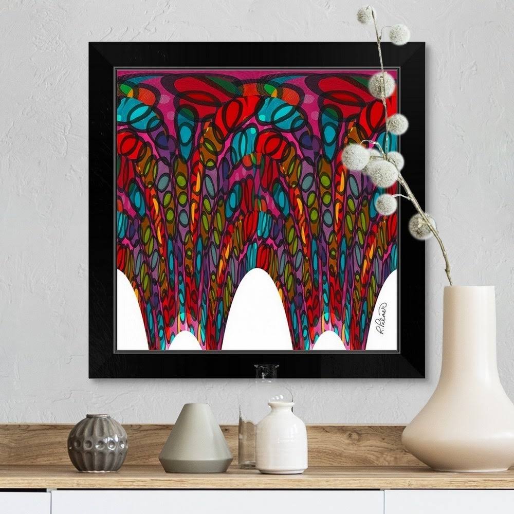 Black Framed Print Wood Square 1 Piece 16 x 16 V638214